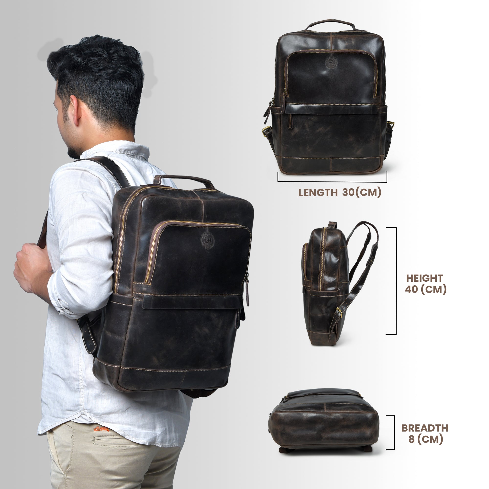 Alpine Vintage Leather Laptop Backpack